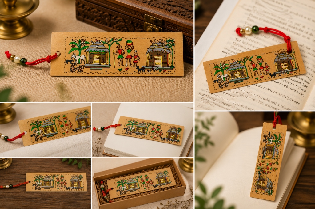 Pattachitra Wooden Bookmark - Details